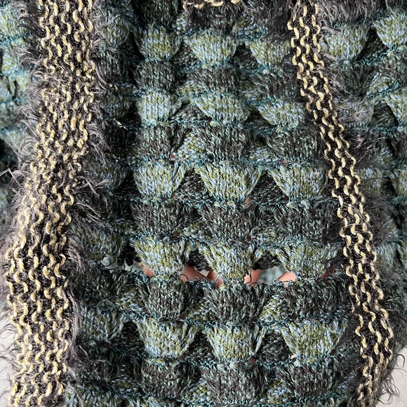 NIC+ZOE boho Long multicolor duster Cardigan Sweater Crochet Size small - Picture 5 of 6